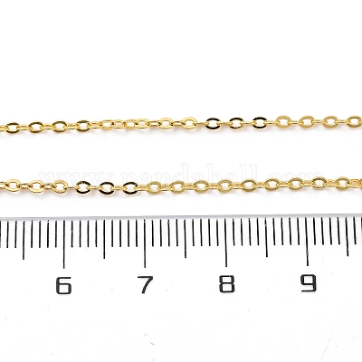 Латунь кабель цепи материалы для ожерлеья NJEW-D302-80G-1