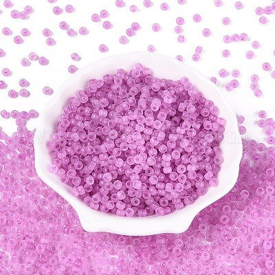 6/0 прозрачный внутри цветной стеклянный бисер SEED-N008-08O-1