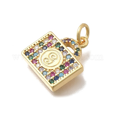 Латунные микро проложить кубического циркония подвески KK-D431-058G-01-1