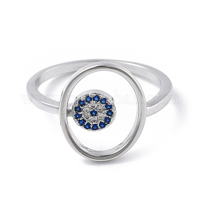 Латунные микро проложить кубического циркония кольца RJEW-S402-04P-1