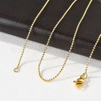 Ожерелья из латунной шариковой цепи&nbsp;LS-MAK-L009-06G-1