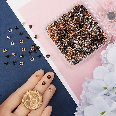 400 шт. 4-х цветная латунная фурнитура для люверсов&nbsp;FIND-GF0006-42B-1