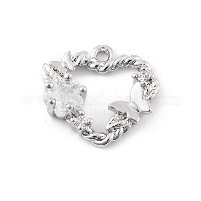 Латунные микро проложить кубического циркония подвески KK-K371-41B-P-1