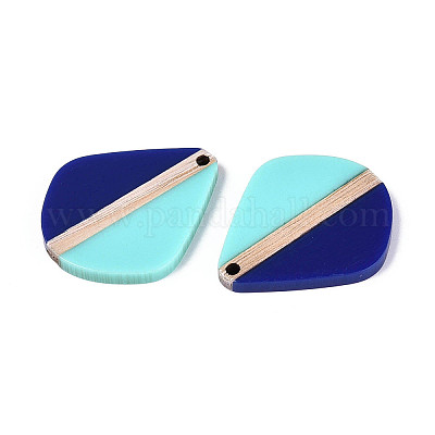 Кулоны из непрозрачной смолы и дерева RESI-T057-74A-1