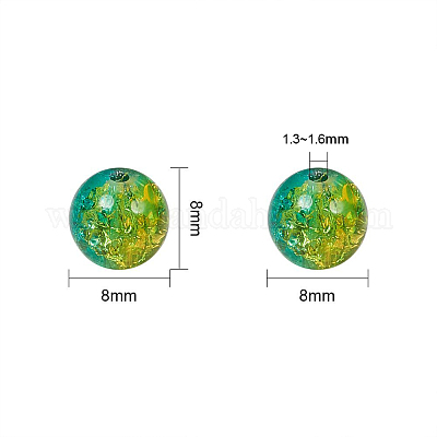 Круглые стеклянные бусы прозрачным хрустят CCG-X0006-B-1