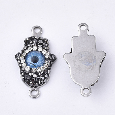 Соединители со стразами из полимерной глины RB-T010-08-1