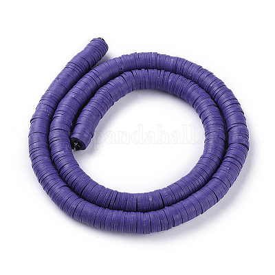 Плоские круглые бусины из глины ручной работы полимерные CLAY-R067-8.0mm-M3-1