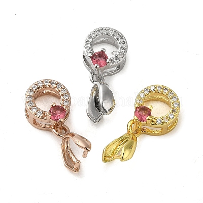 Покрытие стойки латунь микро паве прозрачный кубический цирконий ледоруб щепотка поручни KK-K340-18-1