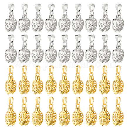 40 шт. 2-х цветные латунные скобы для ледоруба KK-GO0002-15-1