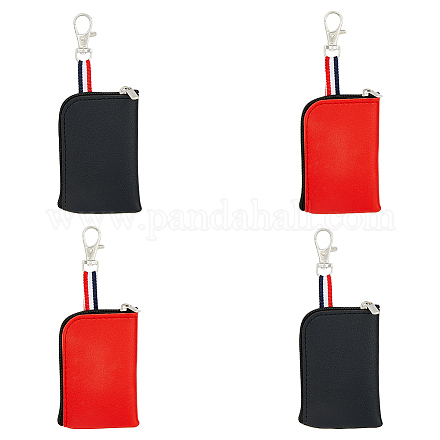 4шт. 2-х цветная поясная сумка из искусственной кожи с застежкой-молнией KBAG-HY0001-01-1