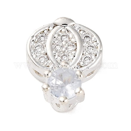 Стойки обшивки латунь микро проложить кубического циркония бусы KK-Z082-05S-1