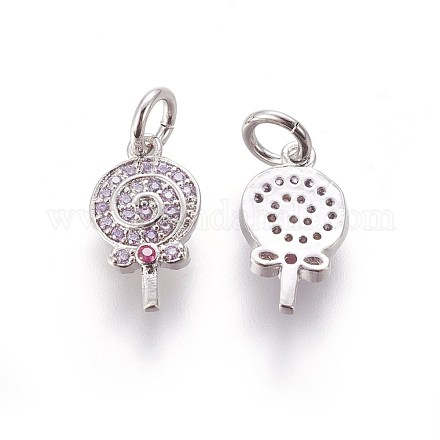 Латунные микро проложить кубического циркония подвески ZIRC-E161-23P-1