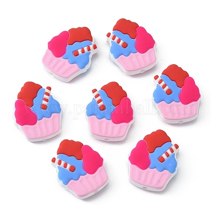 Силиконовые бусины&nbsp;LS-SIL-WH0010-13C-1