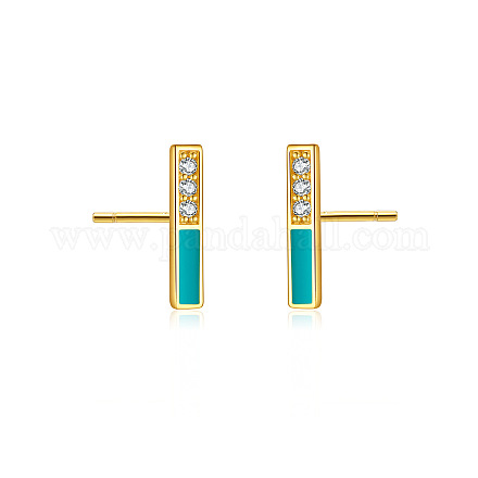 Серьги-гвоздики прямоугольник s925 из стерлингового серебра KX7228-3-1