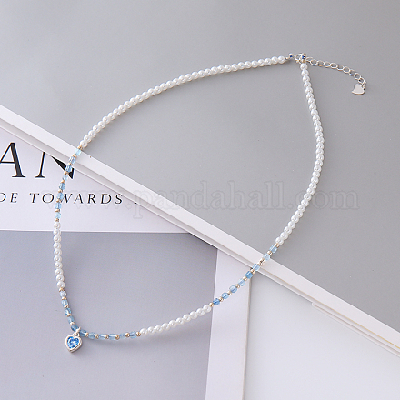 925 подвеска в форме сердца из стерлингового серебра со стразами синего цвета LR5640-1