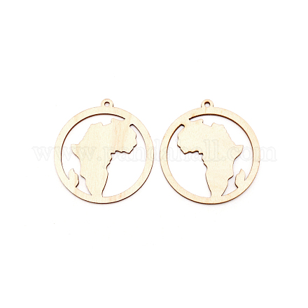 Большие деревянные подвески WOOD-WH0002-13-1