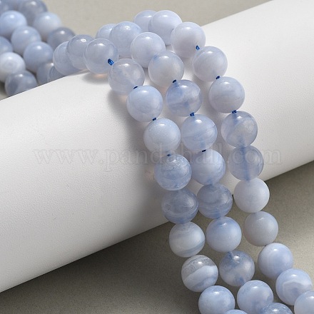 Натуральный голубой кружевной агат бисер нитей G-F222-30-8mm-02-1