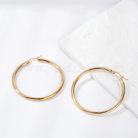 201 большие серьги-кольца из нержавеющей стали EJEW-F205-14G-B-1