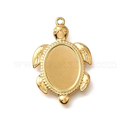 Оправы для подвесок из нержавеющей стали 304 в виде кабошонов STAS-C122-16A-G-1