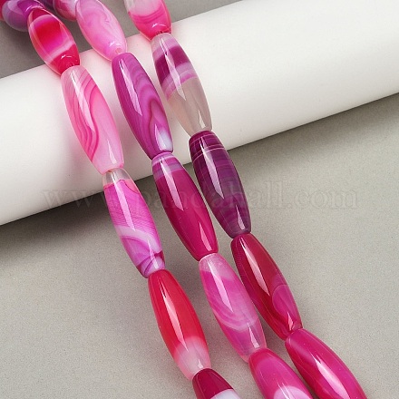 Натуральные полосатые агатовые / полосатые агатовые бусинки G-S280-10C-1