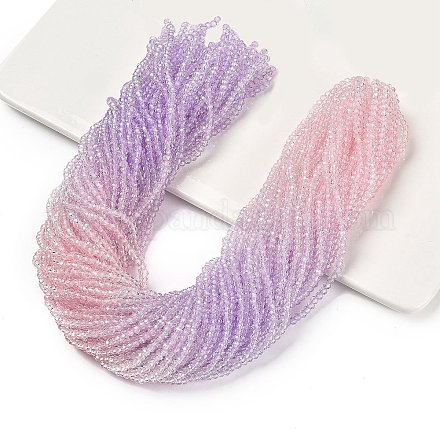 Прозрачные окрашенные стеклянные бусины DGLA-A034-T2mm-A05-1