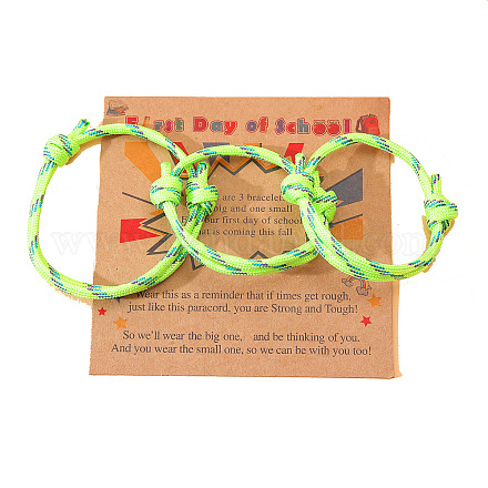 3 шт. 3 стиля полиэстеровых браслетов в честь первого дня школы FS-WG342D8-12-1