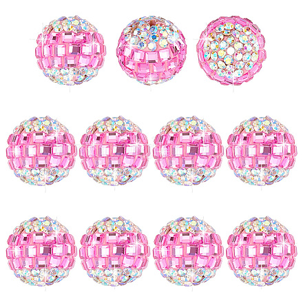 12 шт. бусины из полимерной глины со стразами RB-PH0001-46-1