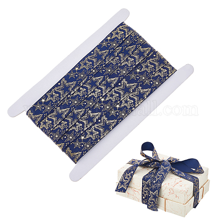 12.5 ярд полиэстеровой ленты с золотым тиснением и звездой OCOR-DC0001-23-1