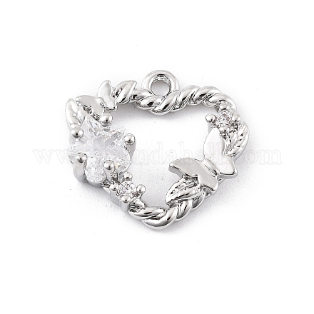 Латунные микро проложить кубического циркония подвески KK-K371-41B-P-1