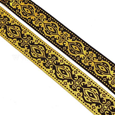 Репсовая лента из полиэстера и шелка в этническом стиле OCOR-WH0075-05B-1