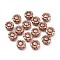 CCB Plastic Beads, Flower, Red Copper, 10x4mm, Hole: 1.5mm