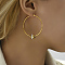Elegant Geometric 201 Stainless Steel Earrings Set for Women, Gold Plated
