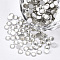 Glass Flat Back Rhinestone Cabochons, Back Plated, Faceted Half Round, Crystal, SS16, 3.8~4x1.5mm, about 1440pcs/bag