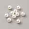 Plastic Imitation Pearl Beads, Round, Seashell Color, 5mm