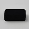 Flocking Plastic Packaging Boxes for Tie Clips, Rectangle, Black, 7.6x3.9x2.7cm