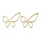 Brass Pendants, Butterfly, Long-Lasting Plated, Real 18K Gold Plated, 33.5x37x1mm, Hole: 1.6mm