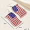 American Flag Earrings for Independence Day Celebration Party Wear Accessories, Mixed Color, 90x40mm
