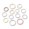 Alloy and Iron Keychain Clasps, Ring, Mixed Color, 20~33x2mm, about 140pcs/500g