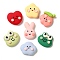 Opaque Resin Decoden Cabochons, Heart & Frog & Rabbit, Mixed Shapes, Mixed Color, 16~21x13.5~19x4.5~5.5mm