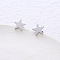 Stainless Steel Star Stud Earrings, Stainless Steel Color