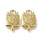 Rack Plating Brass Charms, Long-Lasting Plated, Cadmium Free & Lead Free, Lock, Real 18K Gold Plated, 12x8x1.5mm, Hole: 1mm