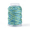 22M Two Tone Macrame Cotton Cord, Round Braided Rope, for Wall Hanging, Crafts, Gift Wrapping, Light Sky Blue, 1.5mm, about 24.06 Yards(22m)/Roll