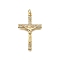 Brass Micro Pave Cubic Zirconia Pendants, Crucifix Cross, Long-Lasting Plated, Lead Free & Cadmium Free, Rack Plating, with Jump Ring, Real 18K Gold Plated, 35x21x3mm, Hole: 3.5mm