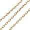 304 Stainless Steel Cable Chains, Soldered, Flat Oval, Golden, 4.5x2.5mm