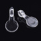 Transparent Acrylic Pendants, Flat Round, Clear, 16x8x1mm, Hole: 2mm