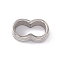 Non-Tarnish 304 Stainless Steel Linking Rings, Infinity, Stainless Steel Color, 4x12x7mm, Inner Diameter: 10x5mm