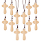 Wood Cross Pendant Decorations, Home Car Hanging Decorations, Moccasin, 410mm