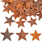 60Pcs 3 Styles Star Rust Iron Big Pendants, Mixed Color, 38~47x39.5~47x4mm, Hole: 1~1.2mm