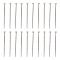 Iron Flat Head Pins, Cadmium Free & Lead Free, Platinum, 20 Gauge, 26x0.75~0.8mm, Head: 2mm