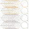 160Pcs 2 Colors 316 Surgical Stainless Steel Wine Glass Charms Rings, Hoop Earring Findings, DIY Material for Basketball Wives Hoop Earrings, Real Gold Plated & Stainless Steel Color, 21 Gauge, 29x25x0.7mm, Pin: 0.7mm, 80Pcs/color